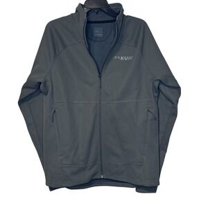 KUIU Mens Jacket Peloton 240 Full Zip Wind Resistant Fleece Outdoors Green Large